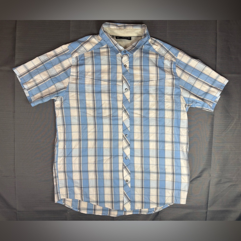 Under Armour Men’s Fitted Plaid Button-Up Shirt XXL